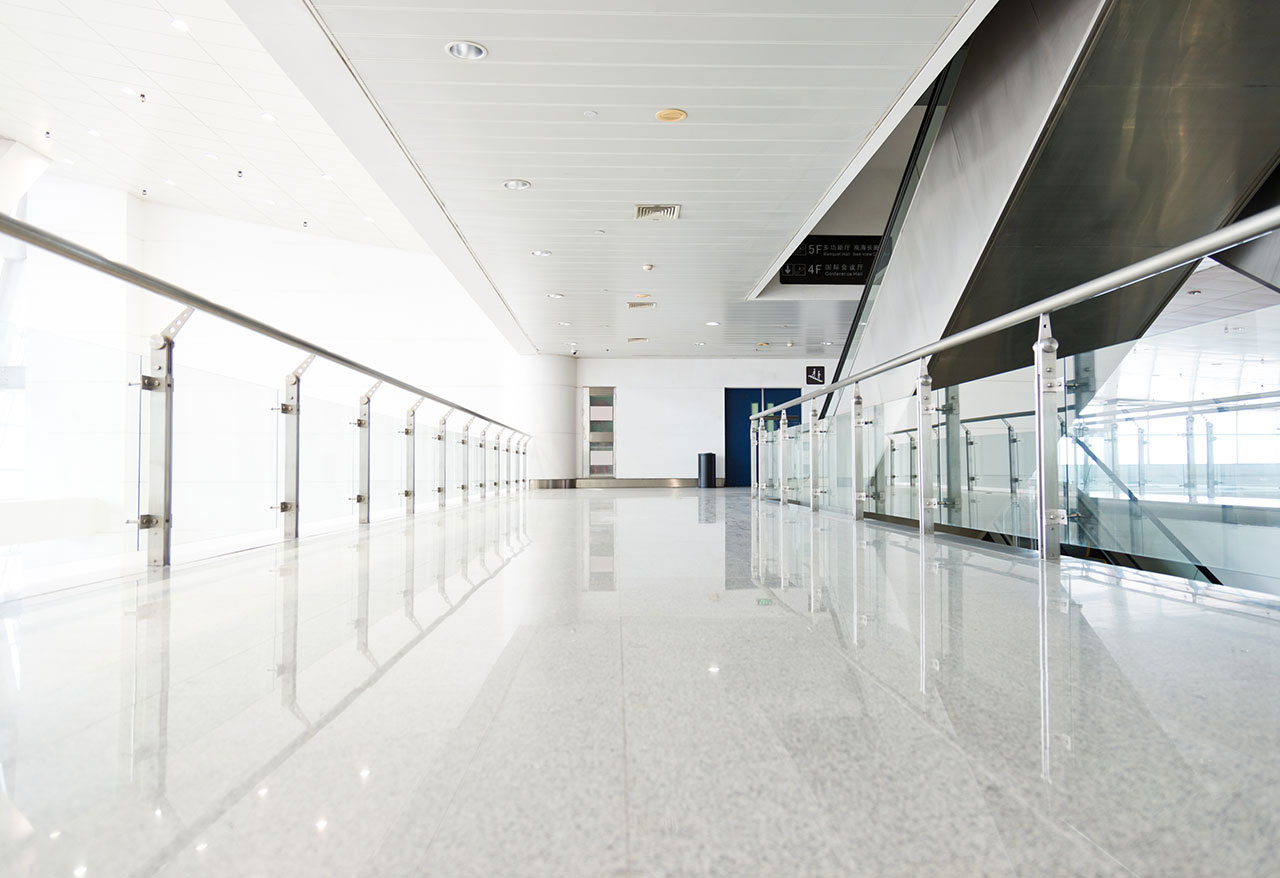 empty convention center hallway