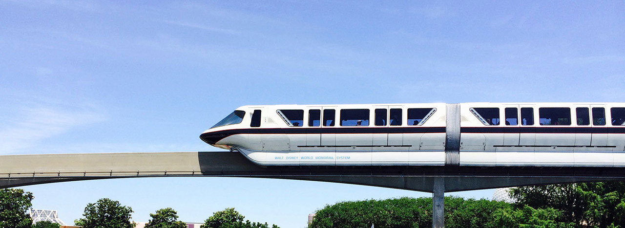 monorail train on track